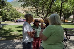 Joan & Celia talking to Natalie