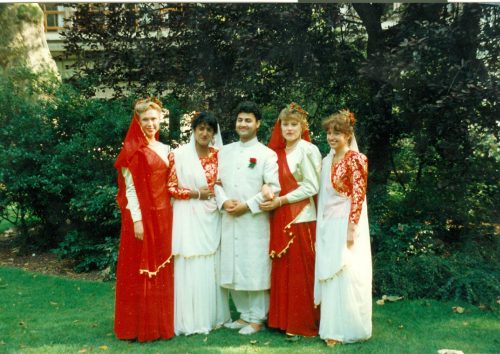 Marti Chakravarti and the bridesmaids