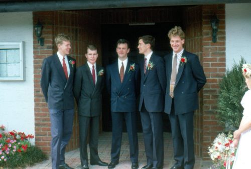 The line up at John McGregor's wedding