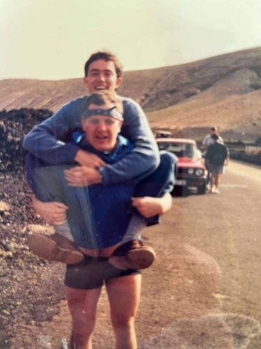 Alan Keegan carrying Martin Jest