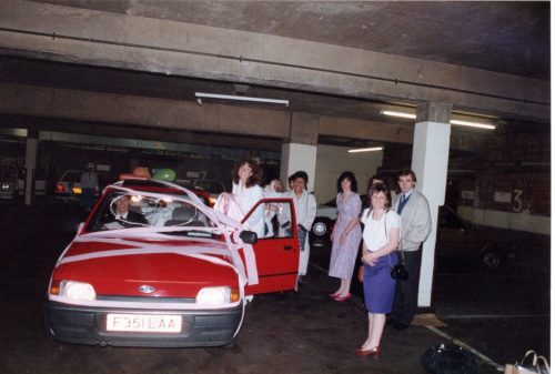 Joan and Todd Fullwood's honeymoon car